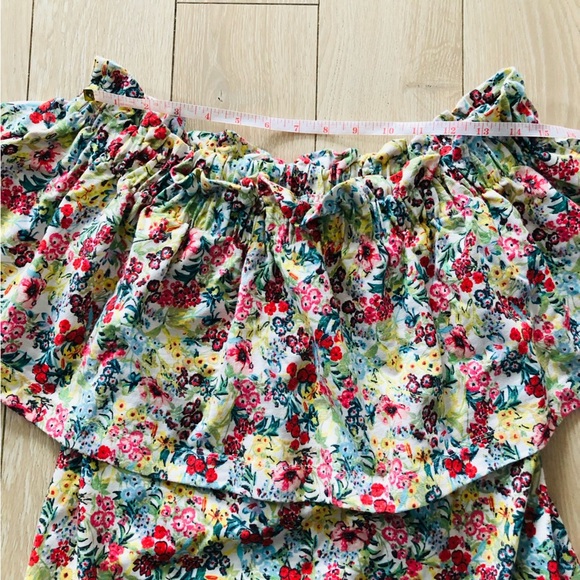 H&M Off The Shoulder Floral Print Dress Size S - Picture 3 of 13